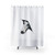 Whippet Shower Curtains with Peeping Sighthound Design