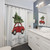 Christmas Tree on Red Car Shower Curtains