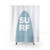 Surf Themed Shower Curtain with Wavy Ocean Design