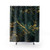 Luxurious Green Faux Marble Shower Curtains