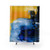 Abstract Acrylic Painting Blue and Yellow Shower Curtains