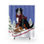 Bernese Mountain Dog Sledding Shower Curtain