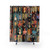 Modigliani-inspired shower curtain featuring modern Italian art