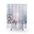 Winter Wonderland Christmas Deer Stag Snow Trees Shower Curtain