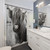 Black and White Highland Cow Portrait Shower Curtain