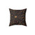 Medieval Flowers Accent Pillow in Black