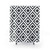 Aztec Black and White Shower Curtain with Tribal Design