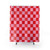 Checkered Pink and Red Shower Curtains - Stylish Bathroom Decor