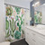 Watercolor Cactus Pattern Shower Curtain