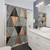 Concrete and Copper Triangle Shower Curtains