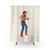 Cowdoy - Aunty Donna Shower Curtains featuring a playful cowboy character illustration