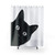 Stylish black cat shower curtain with whimsical design