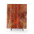 Gold and Rust Swirl Pattern Shower Curtain
