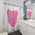 Vibrant cheetah print shower curtain in pink