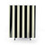 Cream and Black Vertical Stripe Shower Curtain
