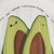 Adorable Avocado Shower Curtain with Kawaii Design
