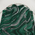 Elegant dark emerald green and silver marble shower curtain