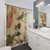 Vintage Botanical Shower Curtain with Flowers and Birds