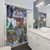 Colorful Winter Houses Shower Curtain