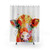 Watercolor art baby cow shower curtain