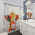 Watercolor art baby cow shower curtain