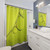 Lime Green Shower Curtains with Simple Abstract Design