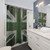 Distressed Green Union Jack Shower Curtain