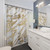 Elegant white and gold marble pattern shower curtains