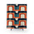 Mid-Century Modern 70s Orange and Blue Shower Curtain