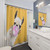 Adorable llama design shower curtain