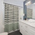 Sage and Striped Shower Curtain - Contemporary Bathroom Decor