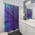 Abstract blue and purple shower curtains