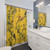 Monkey World Yellow Floral Shower Curtain
