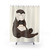 Cute otter shower curtain design