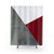Concrete Grey and Burgundy Red Geometric Shower Curtains