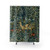 GREENERY, Two Deer & Birds Floral Shower Curtain