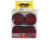 Yeah Racing Spec T Pre-Mounted On-Road Touring Tires w/LS Wheels (Red) (4) w/12mm Hex & 3mm Offset