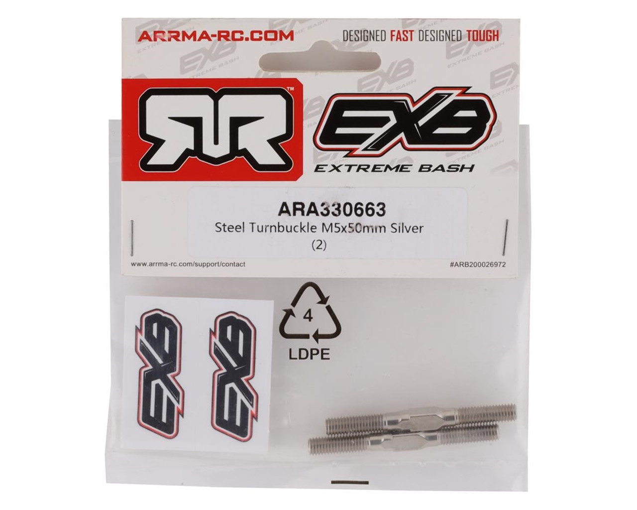 Arrma Typhon 6S BLX 5x50mm Steel Turnbuckle (2)