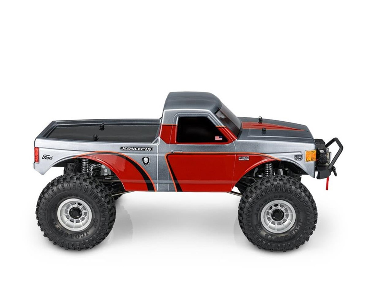JConcepts Tucked 1989 Ford F-250 Scale Rock Crawler Body (Clear) (12.3")