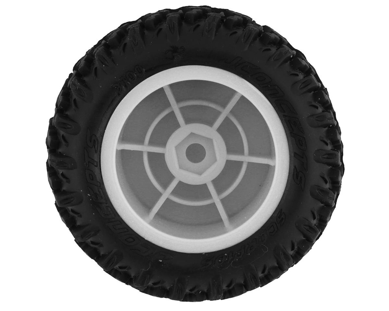 JConcepts Mini-B/Mini-T 2.0 Scorpios Pre-Mounted Rear Tires (White) (2)