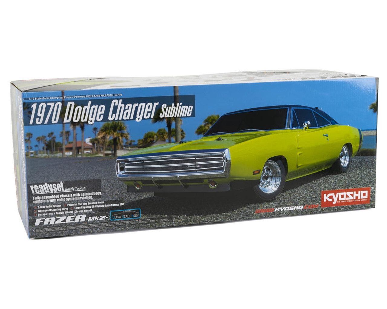 Kyosho EP Fazer Mk2 FZ02L 1970 Dodge Charger 1/10 Touring Car ReadySet (Green) w/Syncro KT-231P Radio