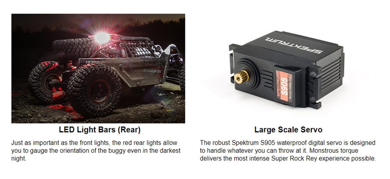 Losi Super Rock Rey (V2) 8s SRR 1/6 4WD RTR Electric Rock Racer (Grey) w/DX3 Radio, Smart ESC & AVC