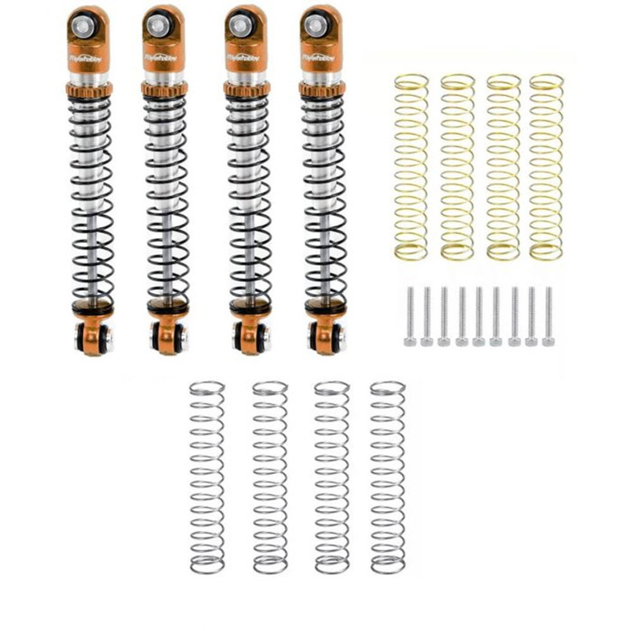 Powerhobby 1/24 Aluminum 54mm Long Travel Shocks, Bronze, for Axial SCX24 Jeep / Bronco