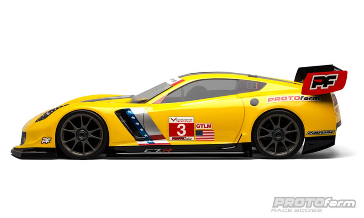 Protoform Corvette C7.R 1/8 Touring Car Body (Clear) (GT2) (Long Wheelbase)