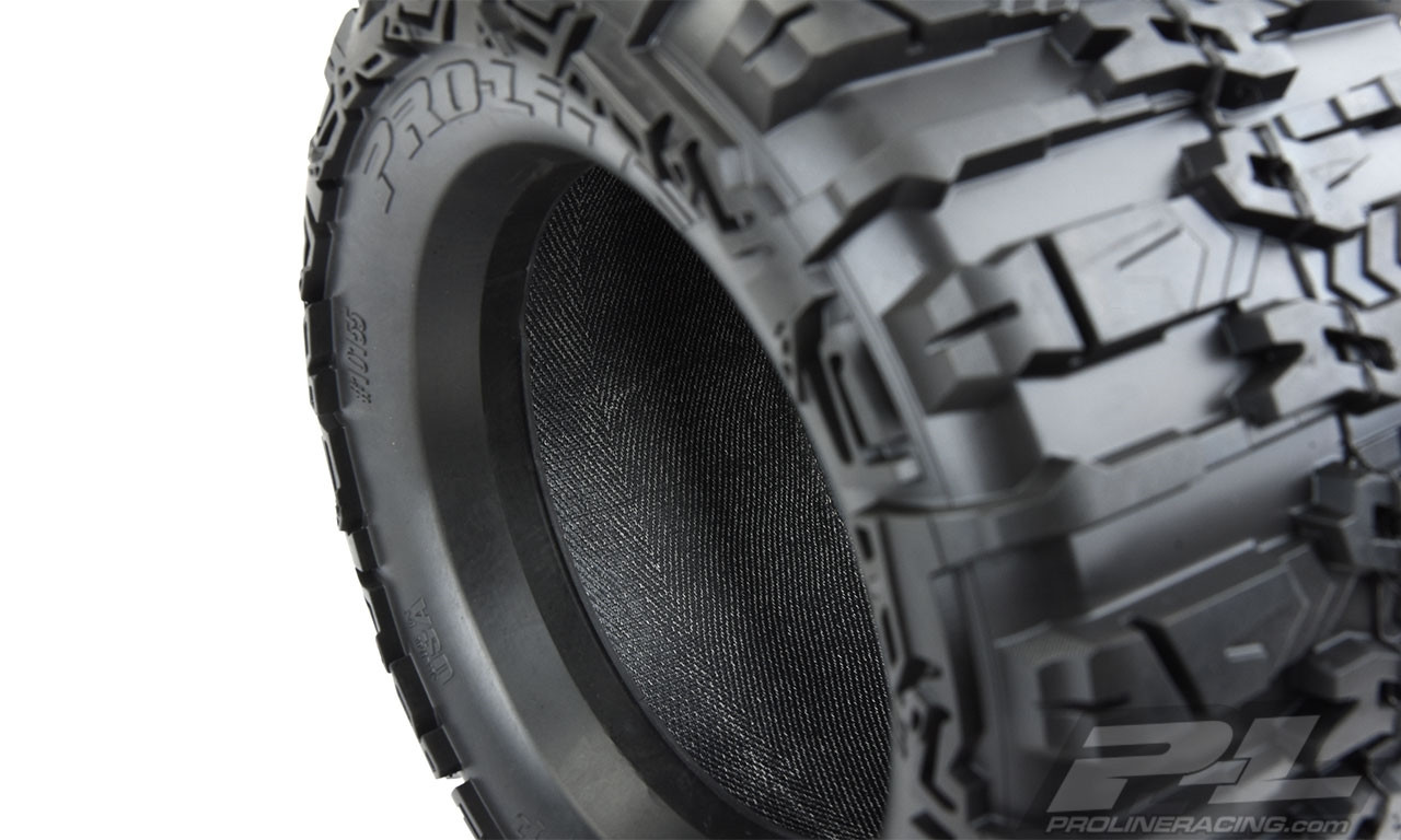 Pro-Line Trencher HP 3.8" BELTED Tires Mounted 17mm  (M2) (2) (Black)