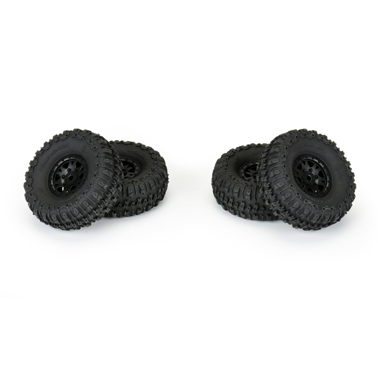 Pro-Line 1/24 Trencher F/R 1.0" Tires Mounted 7mm Black Impulse (4): SCX24