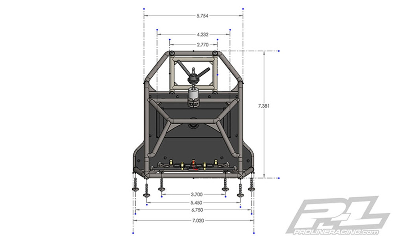 Pro-Line Back-Half Cage for Pro-Line Cab Only Crawler Bodies
