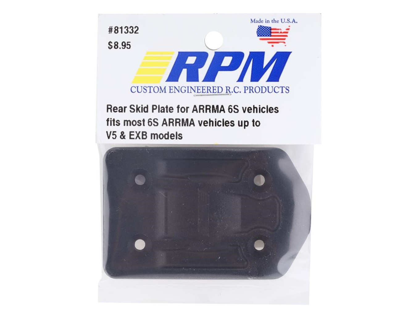 RPM ARRMA 6S Kraton/Outcast Rear Skid Plate