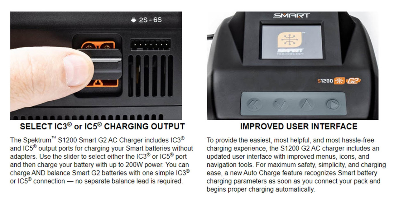 Spektrum RC S1200 G2 AC LiPo Smart Charger (6S/15A/200W)