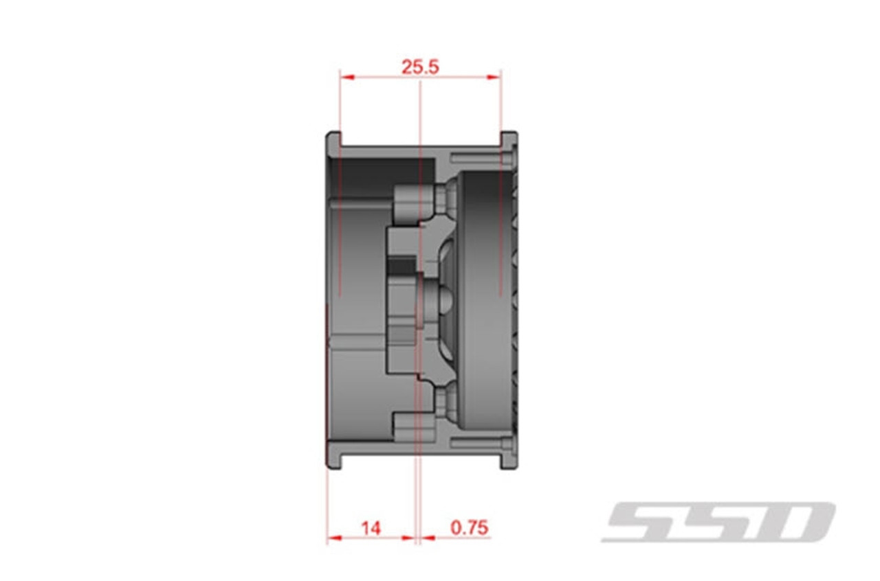 SSD RC Challenger 1.9 Beadlock Wheels (Gold) (2)